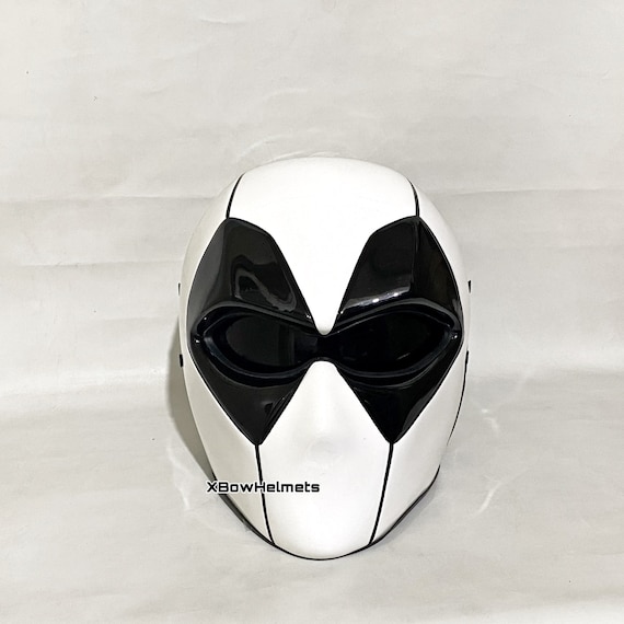 New Arrival Deadpool Motorcycle Helmet White and Black Style dot