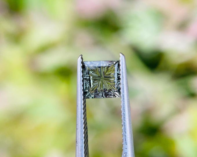 Natural Sea Form Tourmaline Fantasy Cut Gemstone: Square Carving Cut, 0 ...