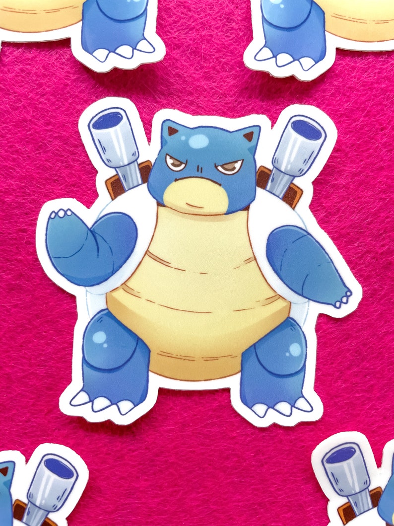 Blastoise Sticker, Pokemon Vinyl Decal, Water-type Pokemon Decal ...