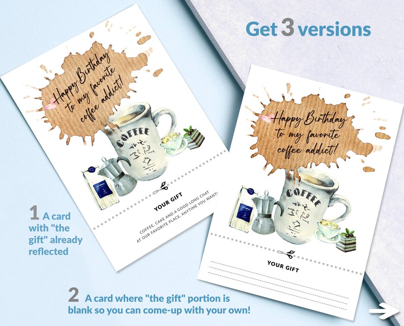 Printable Birthday Card for A Coffee Addict | Coffee Lover Birthday ...