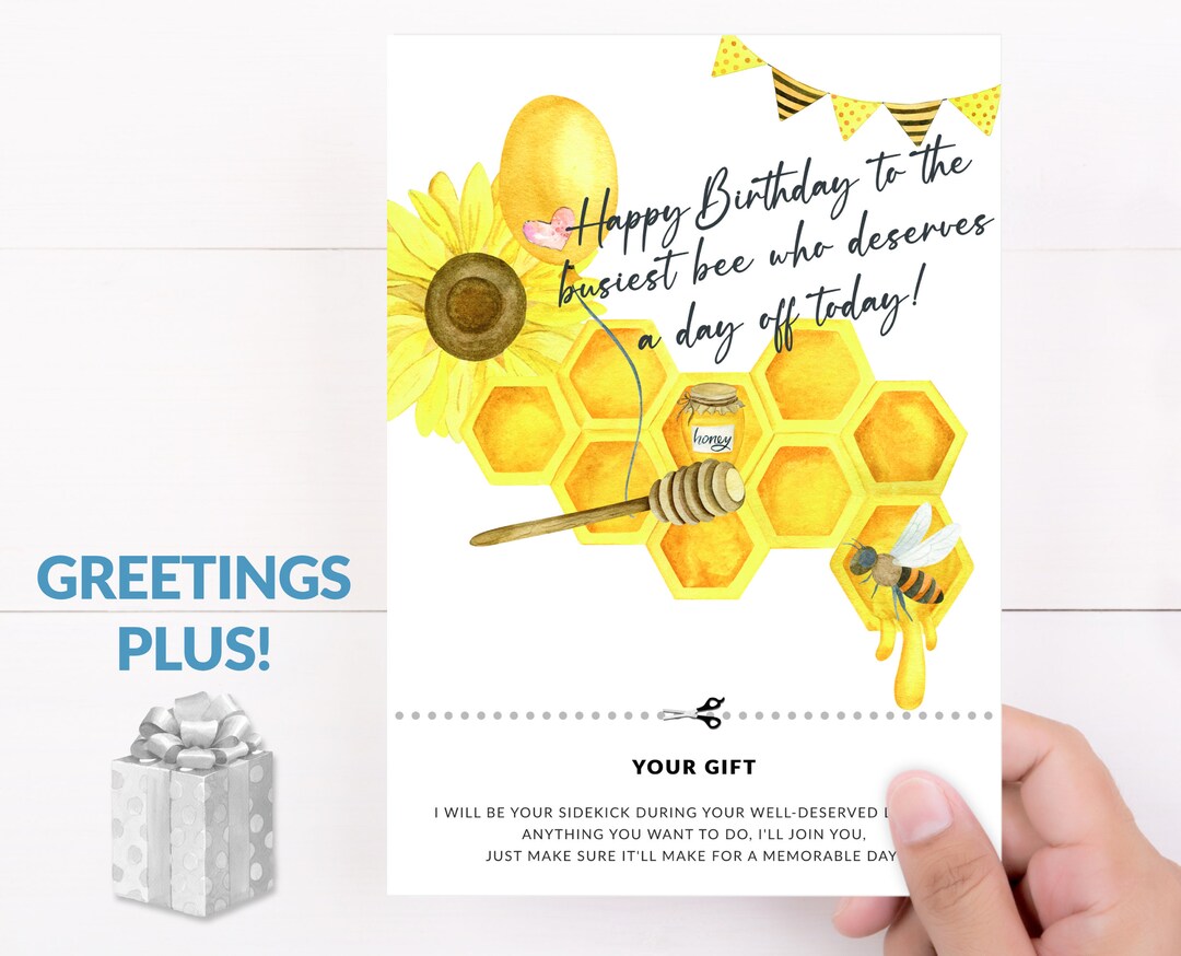 Printable Birthday Card for A Busy Bee Gifts & Cards That Care Unique