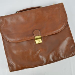 Maletín de cuero vintage - Bolso grande de cuero marrón, clásico atemporal para profesionales, portadocumentos de viaje duradero, regalo retro para ella