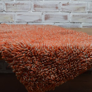Handmade Modern Scandinavian rya rug, High Pile Rya Rug,  Mid-Century design Sweden carpet, rya rug Scandinavia century modern rugs