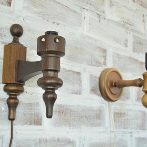 Handmade Nordic Wall Mount Lamp - Retro Wood Sconce Light Fixture housewarming gift for her