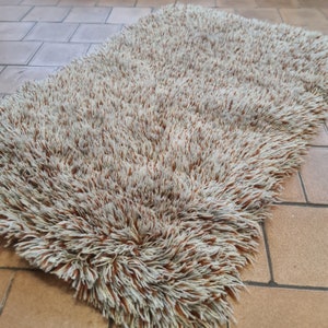 High Pile Rya Scandinavian Rug, Vintage wool handmade rug