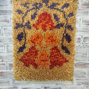 Vintage wool rya rug, Scandinavian Rya shag rug, abstract modern Scandinavian vintage rug, Vintage rugs from Sweden, bedroom vintage carpet