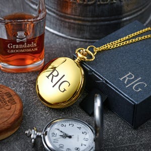 Personalized Engraved Pocket Watch-The perfect gift for the groomsmen,best groom proposal or wedding party keepsake.Unique personalizedclock image 6