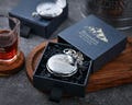 Personalized Engraved Pocket Watch-The perfect gift for the groomsmen,best groom proposal or wedding party keepsake.Unique personalizedclock