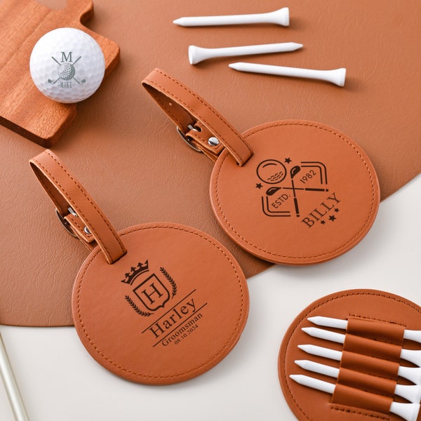 Personalisiertes Golfer's Kit - Gravierter Golf Taschenanhänger - Nachdenkliches Golf Geschenk für Papa - Stilvolles Golf Zubehör für Ihn