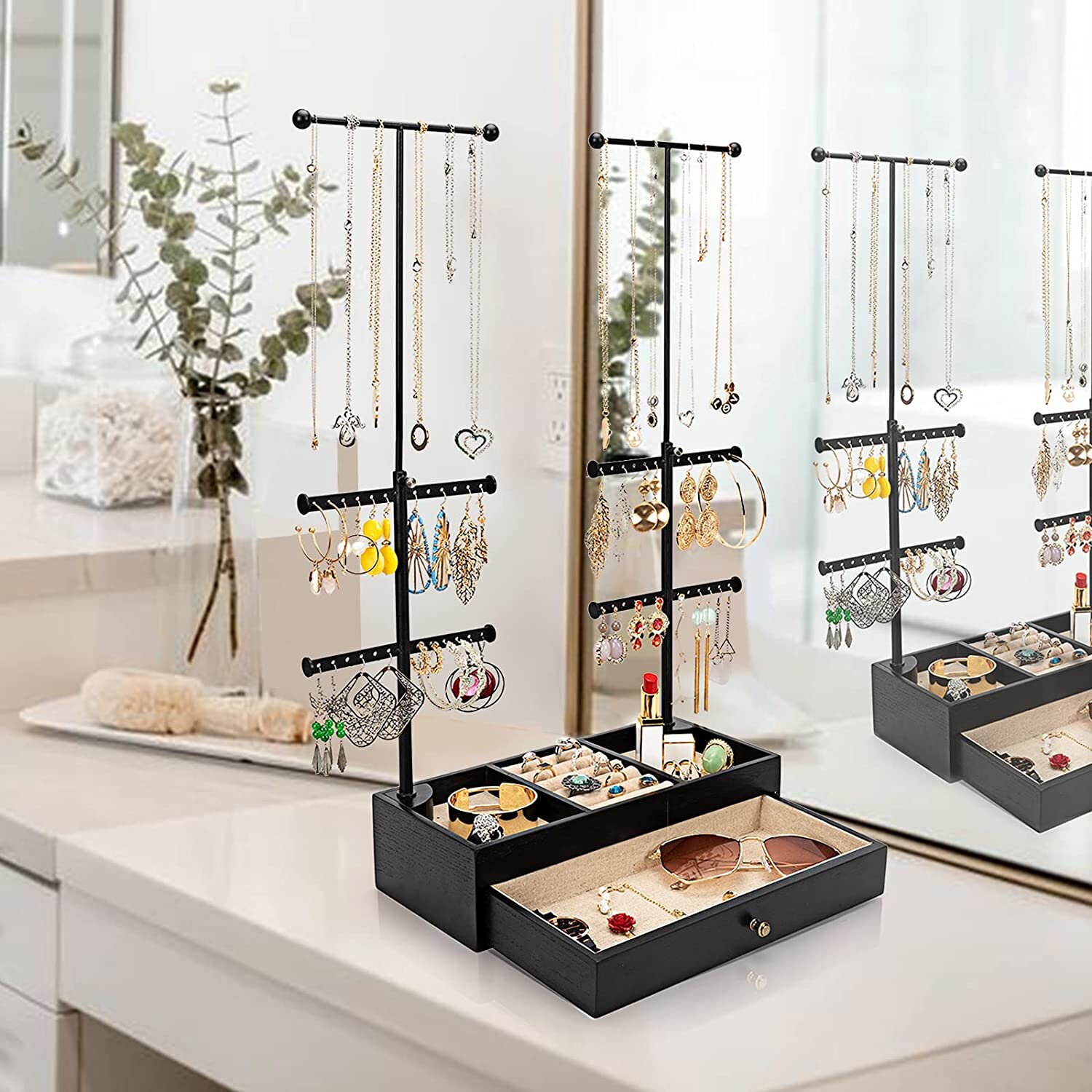 即納!最大半額! Jewelry Organizer Stand with Wooden Drawer, Wood Basic Gift Tower Storage B 腕時計用ケース - www.wadalhr.com 即納!最大半額! Jewelry Organizer Stand with Wooden Drawer, Wood Basic Gift Tower Storage B 腕時計用ケース - www.wadalhr.com