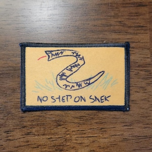 No Step On Snek - Iron on patch 3.5&quot; x 2.25&quot;