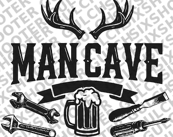 Man Cave SVG | Laser Cut File | LightBurn Ready | Personalized Garage & Workshop Sign