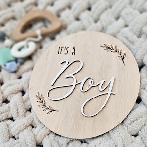 Faire-part de naissance | Cadeau baby shower | C'est un signe garçon ou fille | Bonjour tout le monde ou signe statistique Baby Hospital | Signe du nouveau-né