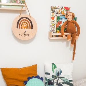 Personalized Rainbow Baby Name Sign | Nursery Wooden Sign | Laser Engraved Newborn Gift | Custom Door Sign for Baby Room Decor