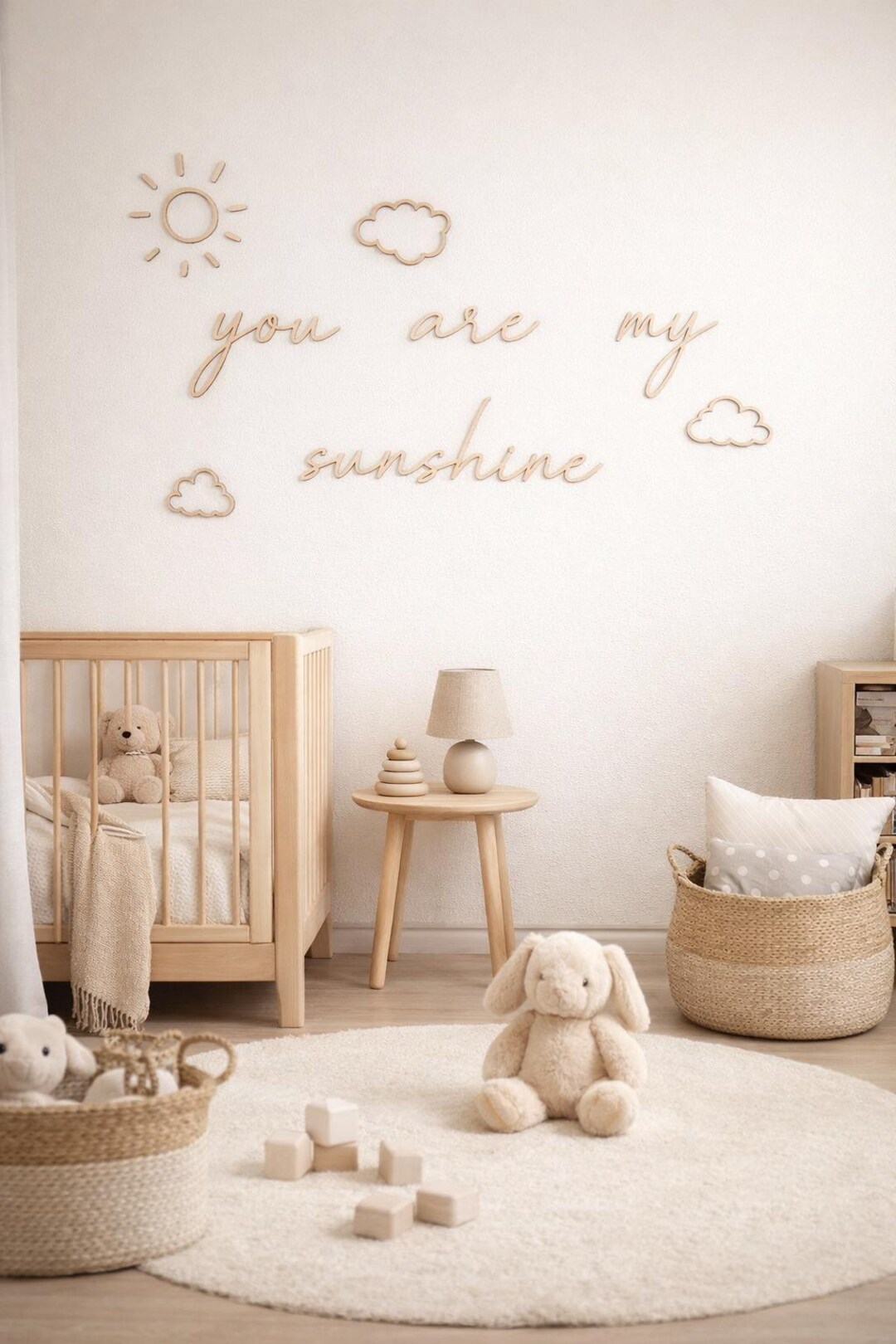 Kids Wall Decor You Are My Sunshine Wooden Sign With Sun and Clouds ...