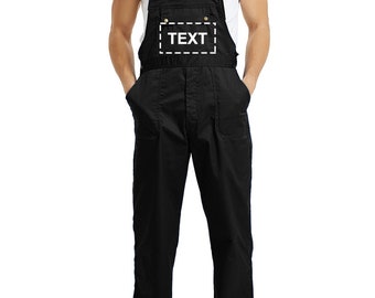 TOPTIE Custom Bib Overall Pants, Work Overall Upload Your Logo or Name
