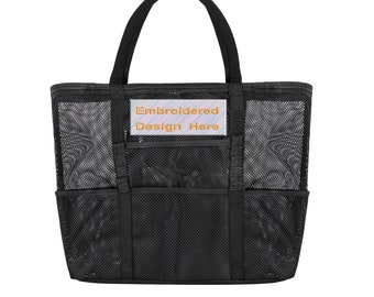 Personalized Black Mesh Tote – Innisbrook