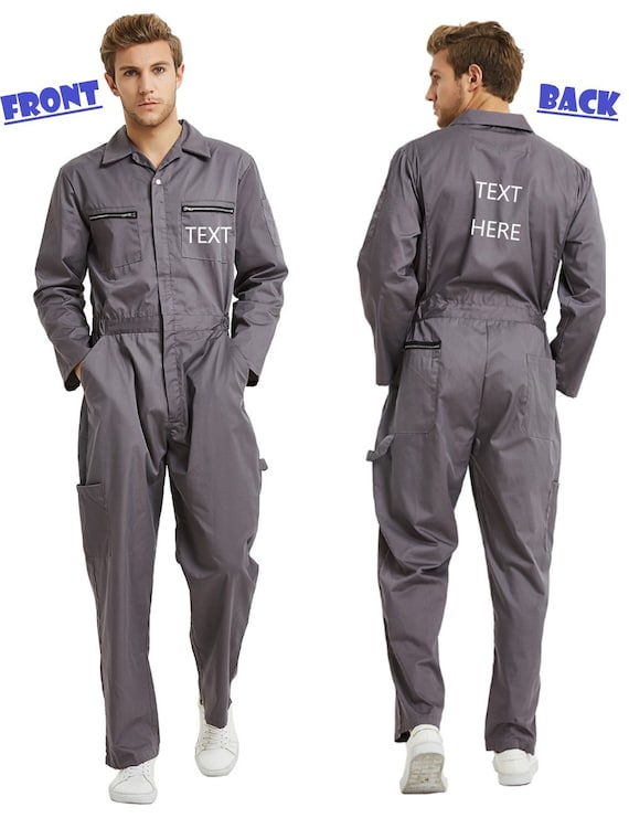 TOPTIE Custom Men's Action Back Coverall With Zipper - Etsy