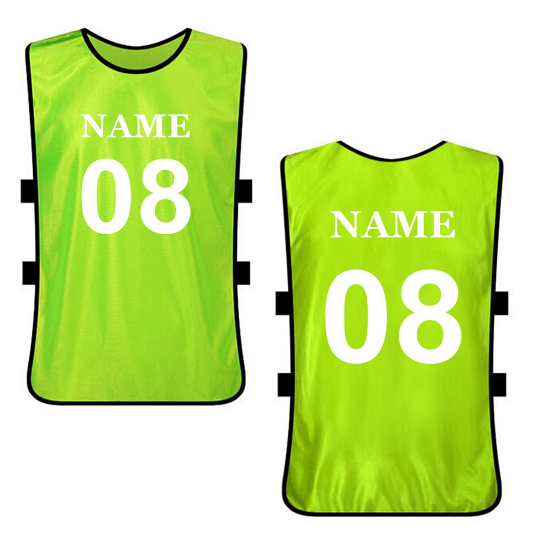 TOPTIE Custom Soccer Pinnies Scrimmage Vest Personalized Team Etsy