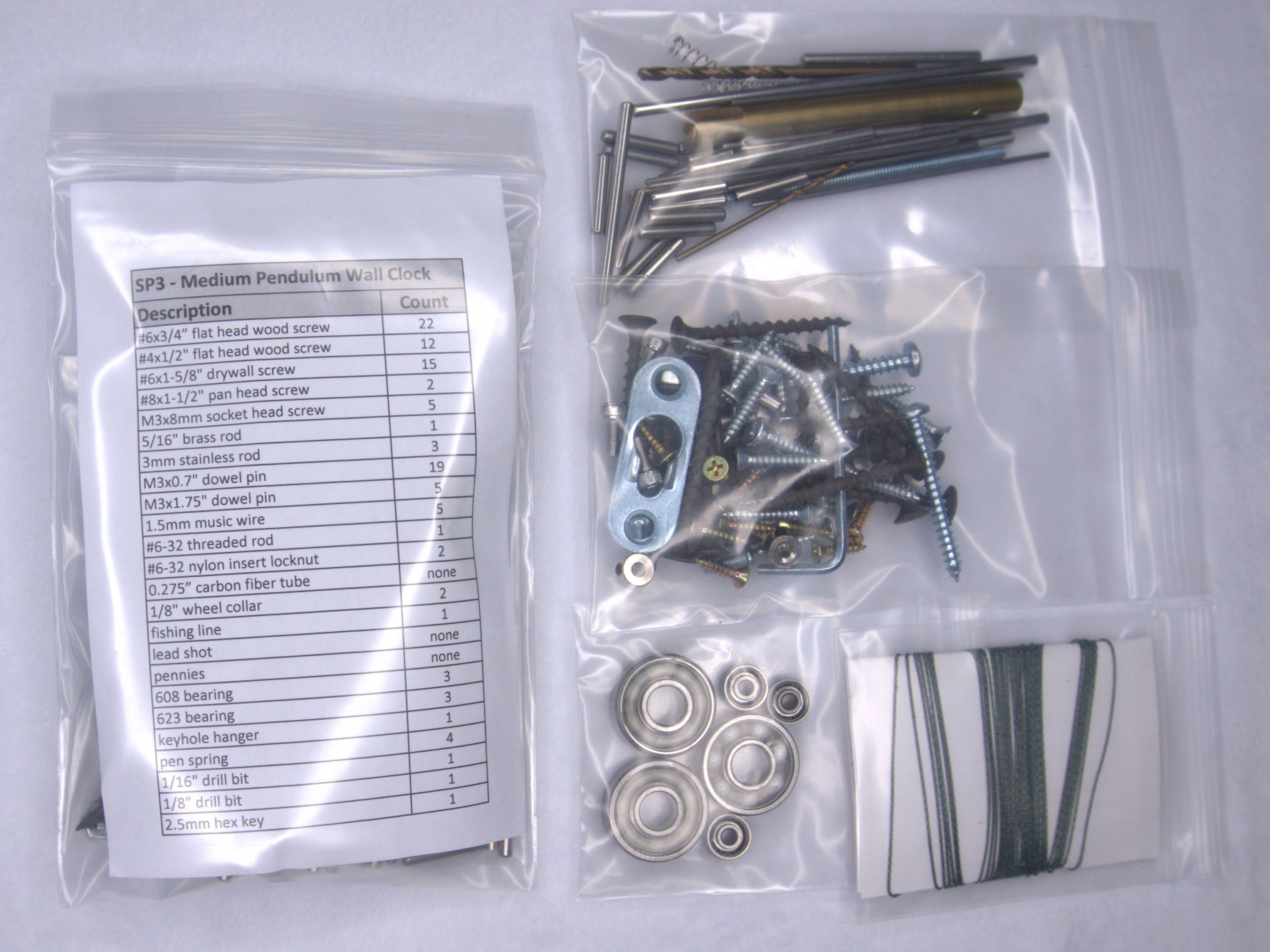 SP3 Medium Pendulum Wall Clock Parts Kit Etsy