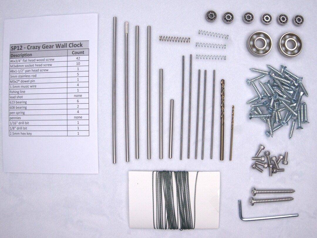 SP12 Crazy Gear Wall Clock Parts Kit Etsy