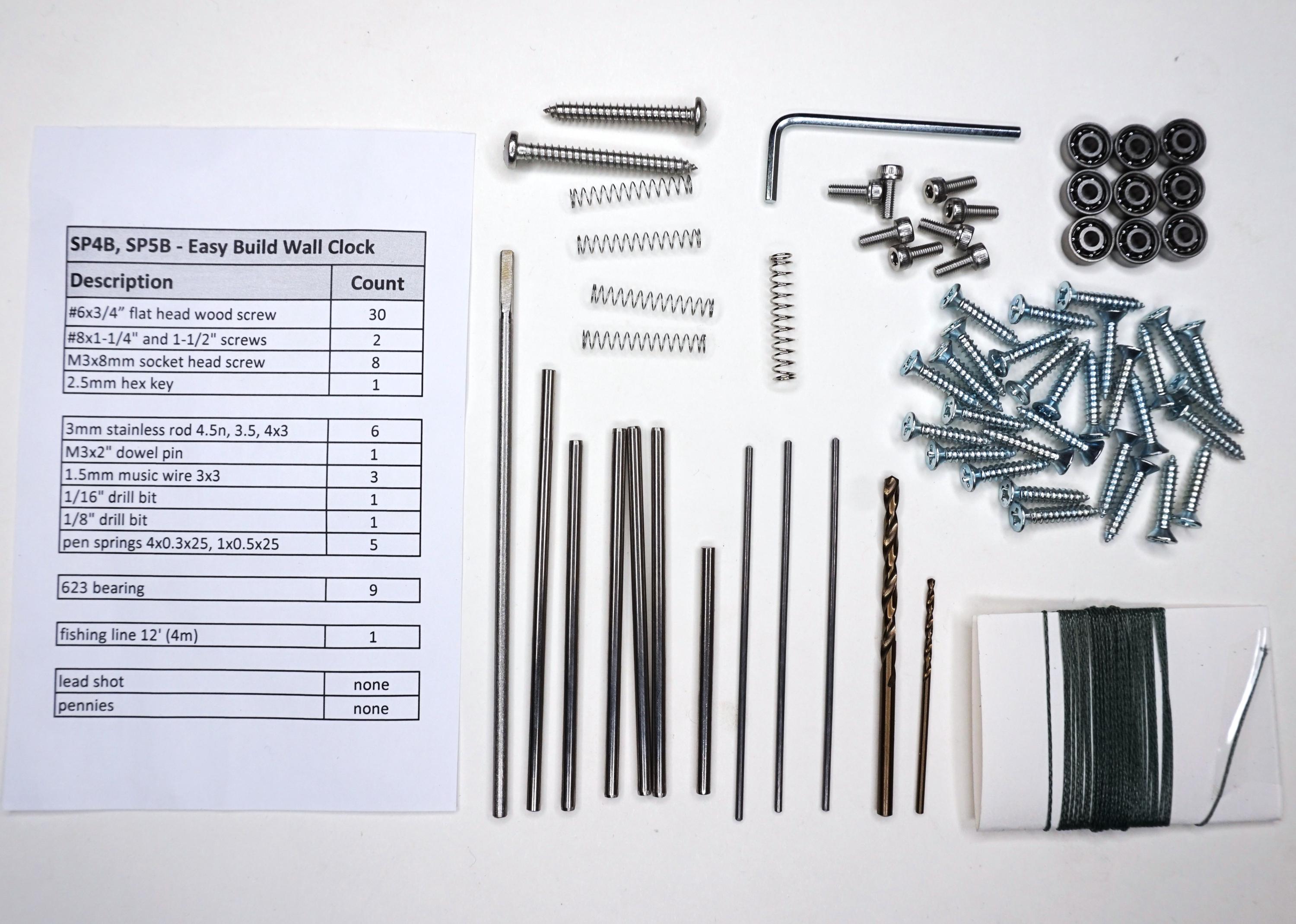 SP4B/SP5B Easy Build Clock Parts Kit - Etsy