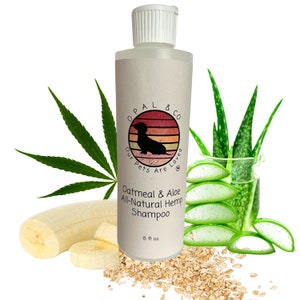 Dog Shampoo for Itchy Skin - Natural Organic Relief for Sensitive Skin made with 100% hand blended Colloidal Oatmeal, Aloe Vera, Coconut Oil