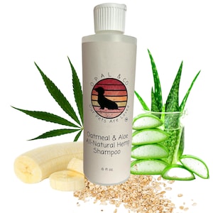 Dog Shampoo for Itchy Skin - Natural Organic Relief for Sensitive Skin made with 100% hand blended Colloidal Oatmeal, Aloe Vera, Coconut Oil