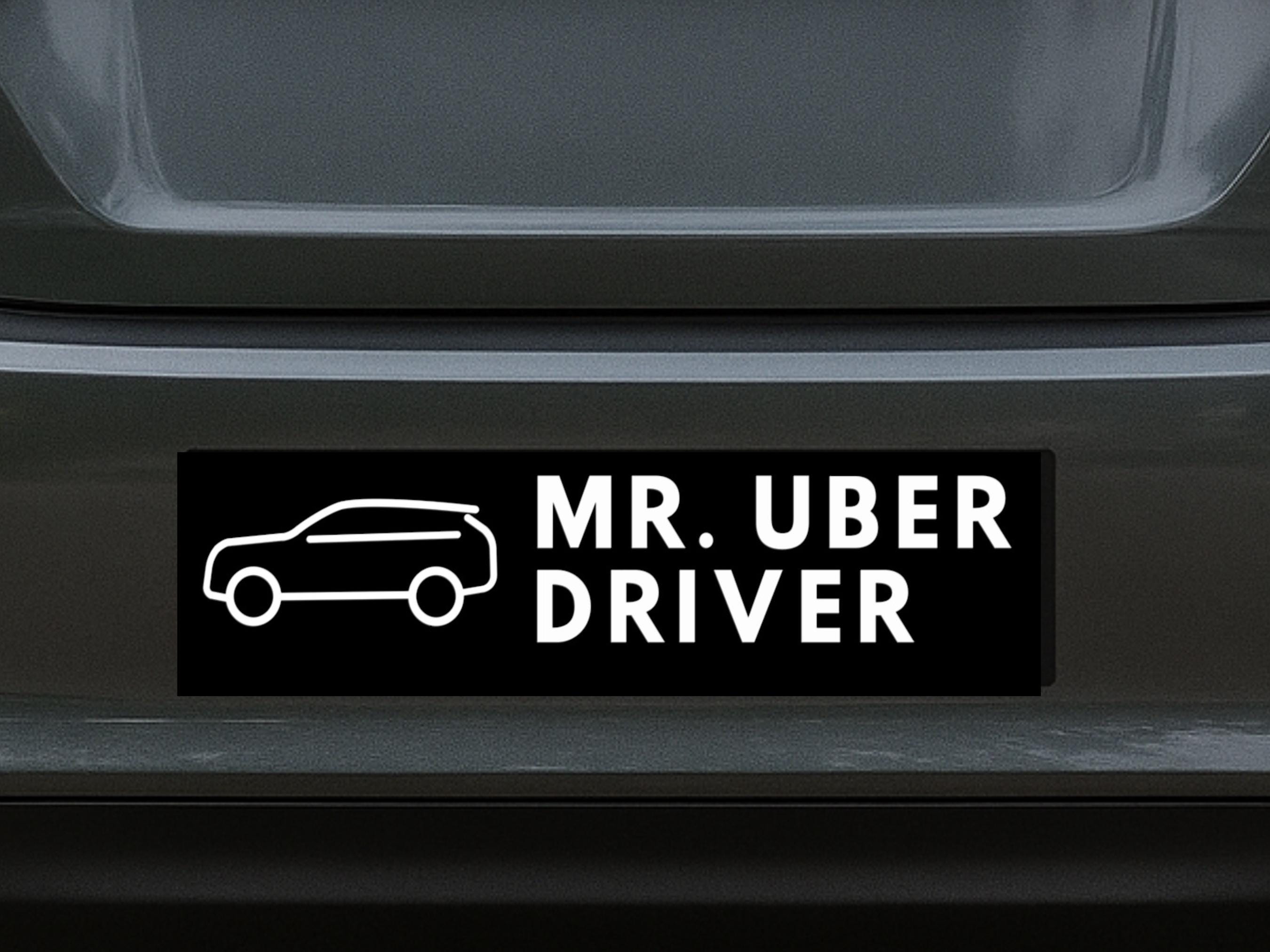 Ubertech Sticker Mr. Uber Driver Sticker – Funny Rideshare Bumper Sticker for Drivers ...