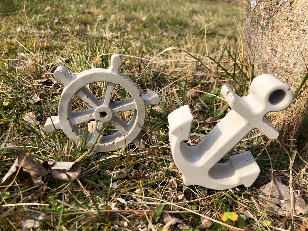 Concrete Figures, Miniature Landscape, Garden Maritime, Sea, Anchor and ...