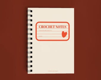 Crochet Notes, Yarn Stash & WIP Tracker, Fibre Art Heritage Stationery, A5 Spiralbound Journal