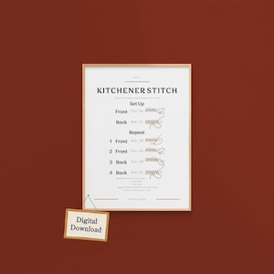 Kitchener Maschen Anleitung, Abkettelanleitung für Strickerinnen, druckbare Strickanleitung (digitaler Download)
