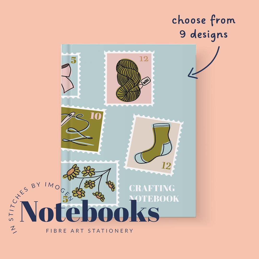 Illustrated Stamps, Crafting Journal, Crochet Project Book, Crochet ...