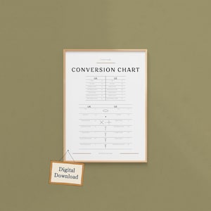UK to US Crochet Conversion Guide, Cheat Sheet for Beginner Crocheters, Printable Crochet Reference (Digital Download)