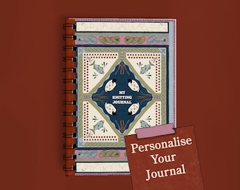 Persoanlised A5 Spiralbound Crafting Notebook: Traditional Heritage Journal for Knitters, Crocheters and Sewists