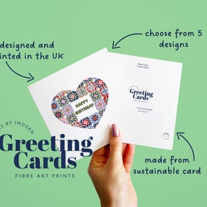 Carte d'anniversaire coeur au crochet, carte au crochet, cartes pour crocheteurs, carte de voeux au crochet, carte carré grand-mère, carte de joyeux anniversaire