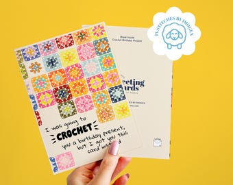 Funny Knit Crochet Happy Birthday Card, Knitting Card, Crochet Card, Card for Knitters and Crocheters, Greeting Card, Happy Birthday Card
