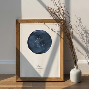 Personalisiertes Schütze Sternzeichen Wandbild (Digitaldruck) | Sternzeichenbild Schütze | Custom Zodiac Sagittarius | Sternzeichen Geschenk