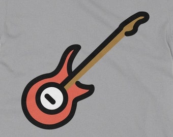Gitarrist T-Shirt | Gitarre Emoji Classic Fit T-Shirt für Erwachsene - ein tolles Musikgeschenk!