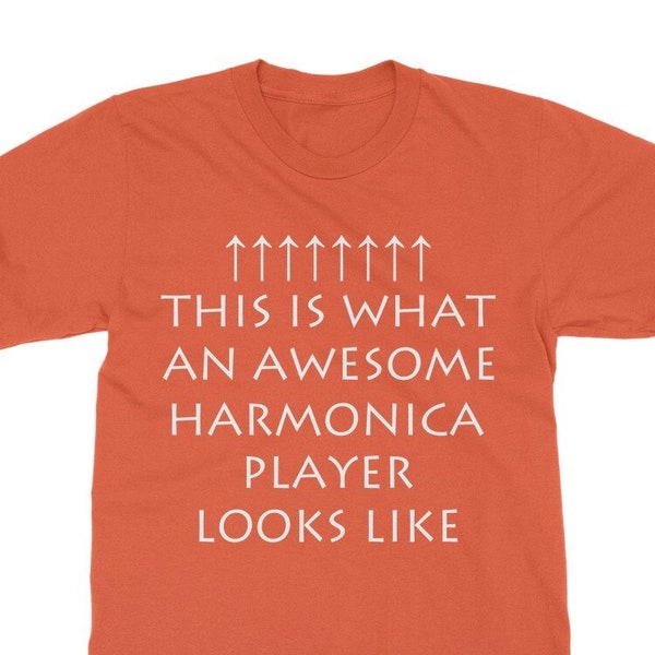 Awesome Harmonica Player T-Shirt - Music T Shirt | Classic Fit Unisex Adult Tee Shirt