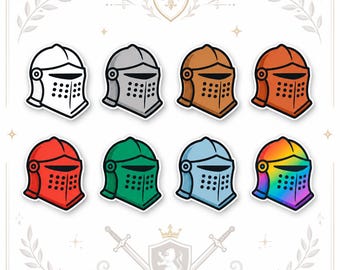 Twitch Bit Badges / Medieval Helmet Collection / Warrior / Armor / RPG / Fantasy / Loyalty Badges / Gamer / Streamer / Discord / Sub Badges