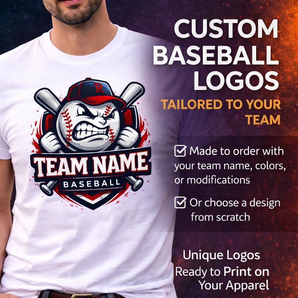 Custom Baseball Team Logo Design | Personalized Sports Logo | Custom ...