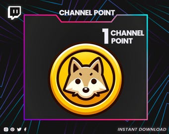 Wolf Channel Point – Twitch Channel Points Icon - Custom Reward PNG – Stream Loyalty Points Badge – Instant Download