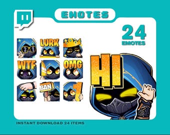 Blue Assassin Emotes for Twitch, Discord, and TikTok | Emotes on Sale