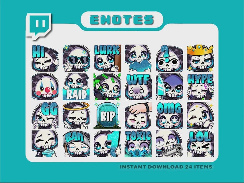 70 Cute and Funny Meme Emotes for Twitch and YouTube and Discord and Kick - GIF Instant Download Pack image 12