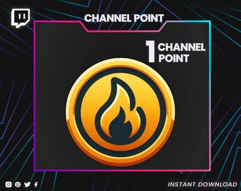 Twitch Channel Points Icon – Custom Reward PNG – Stream Loyalty Points Badge – Instant Download