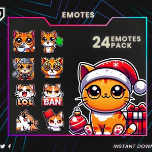 Oranje kattenemotes voor Twitch, Discord en TikTok | Emotes in de uitverkoop