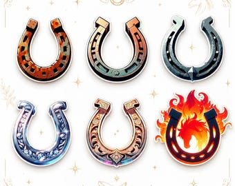 Twitch Sub Badges for Streamers / Lucky Horseshoe Bit Badges / Western Gamer Icons / Horse Shoe / Stream Overlay / Gold Silver Bronze