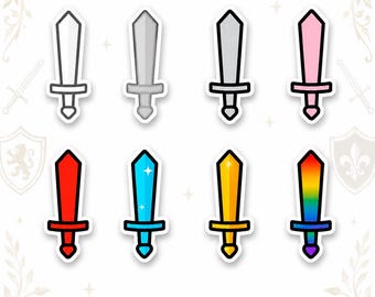 Twitch Bit Badges / Sword Collection / Weapon Evolution / Fantasy / RPG / Blade / Loyalty Badges / Gamer / Streamer / Sub Badges / Stream