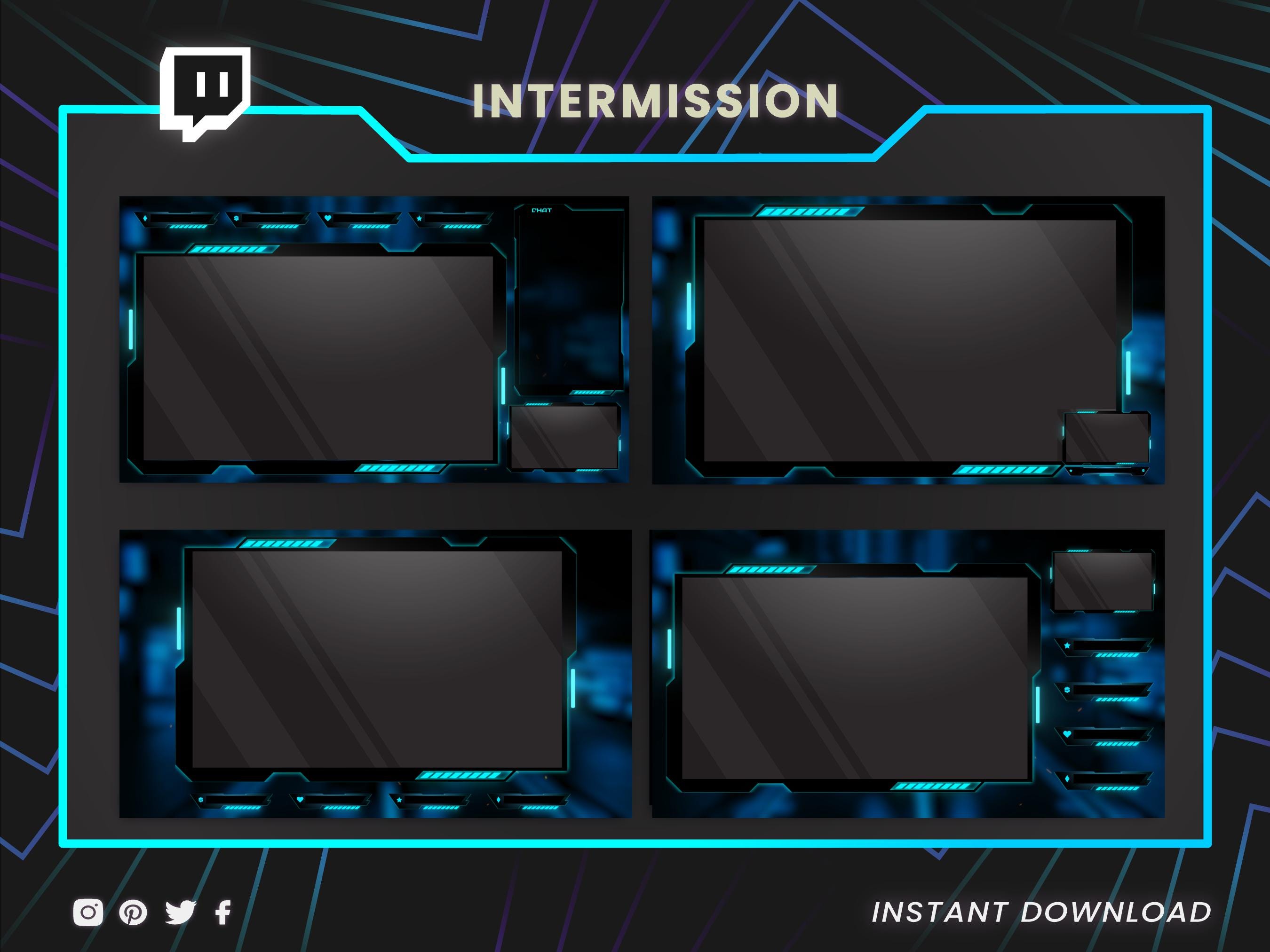 Twitch Neon Overlays | Twitch Overlays, Animated Webcam,twitch Panels ...